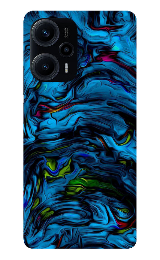 Dark Blue Abstract Poco F5 5G Back Cover