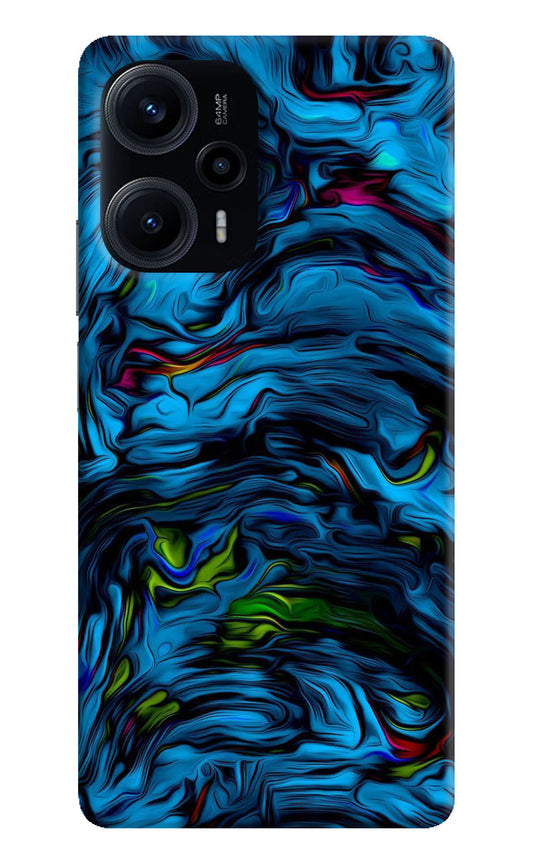Dark Blue Abstract Poco F5 5G Hard Case Back Cover by Casekaro