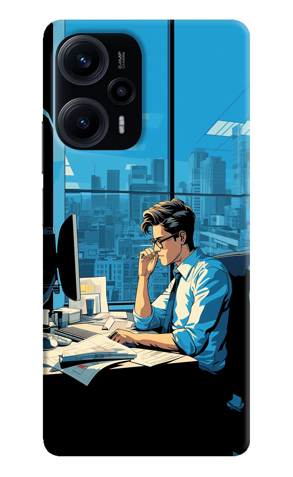 Focused Hustler (AI Generated) Poco F5 5G Hard Case Back Cover by Casekaro