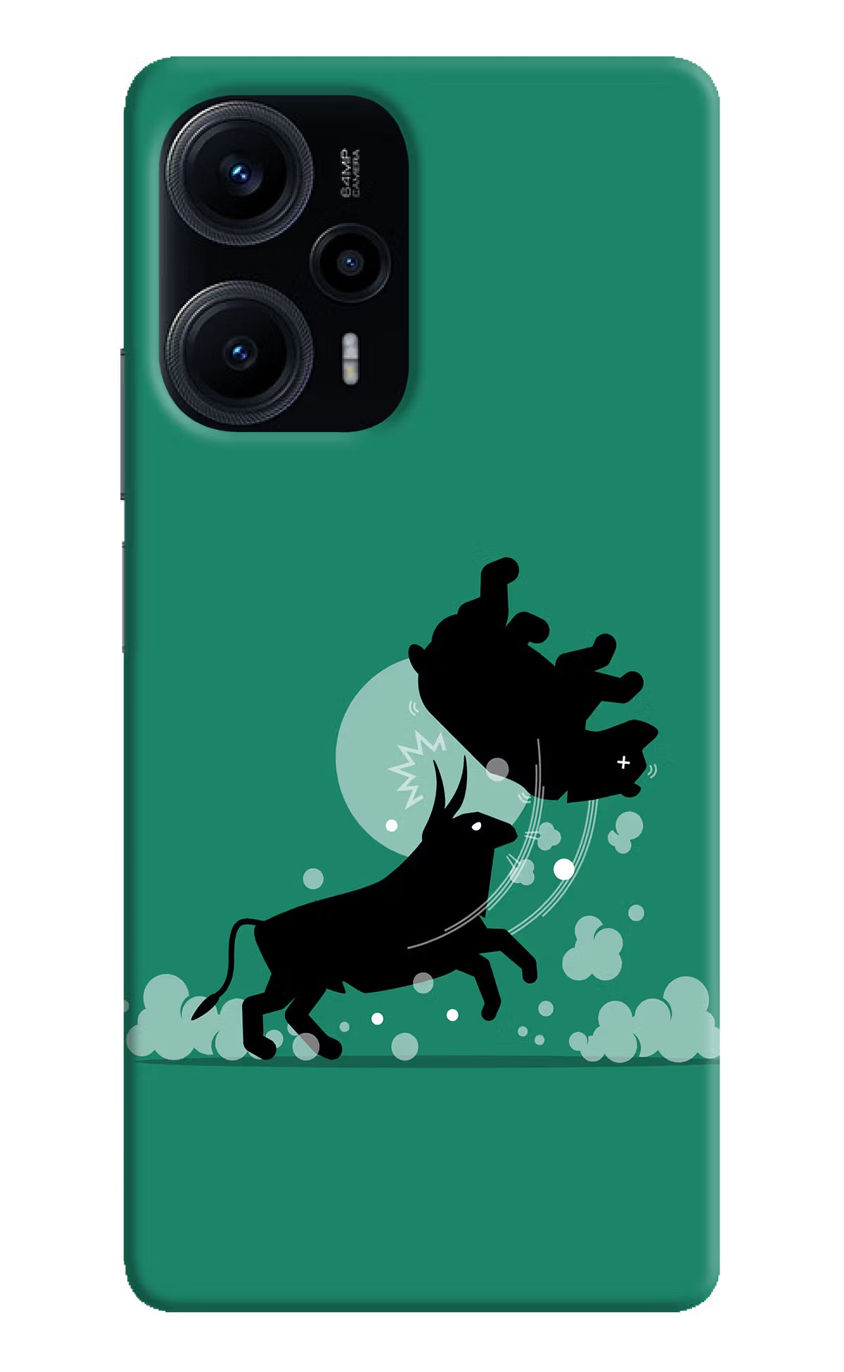 Bull Conqueror Poco F5 5G Hard Case Back Cover by Casekaro