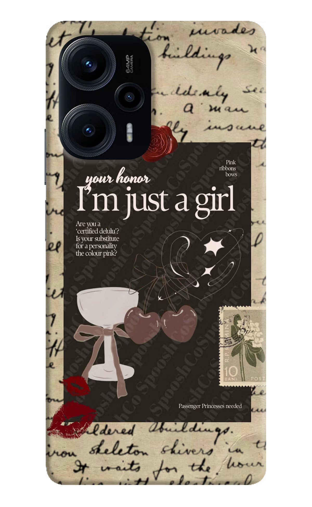I am just a girl Poco F5 5G Hard Case Back Cover by Casekaro