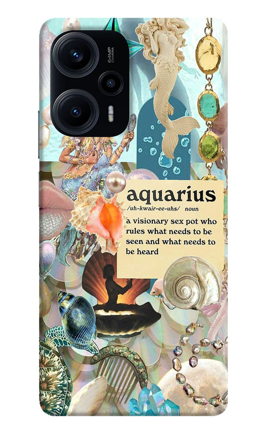 Aquarius Zodiac Poco F5 5G Hard Case Back Cover by Casekaro