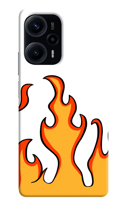 Fired Up – White Poco F5 5G Hard Case Back Cover by Casekaro