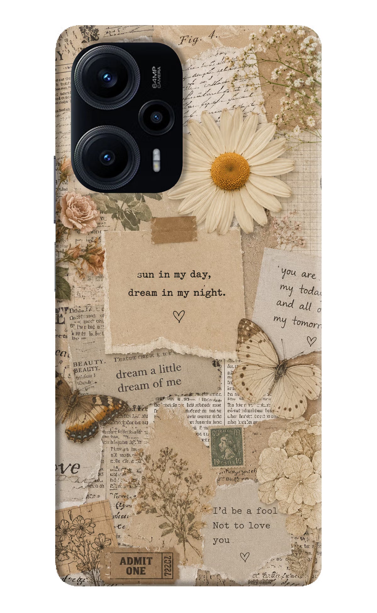 Vintage case Poco F5 5G Back Cover