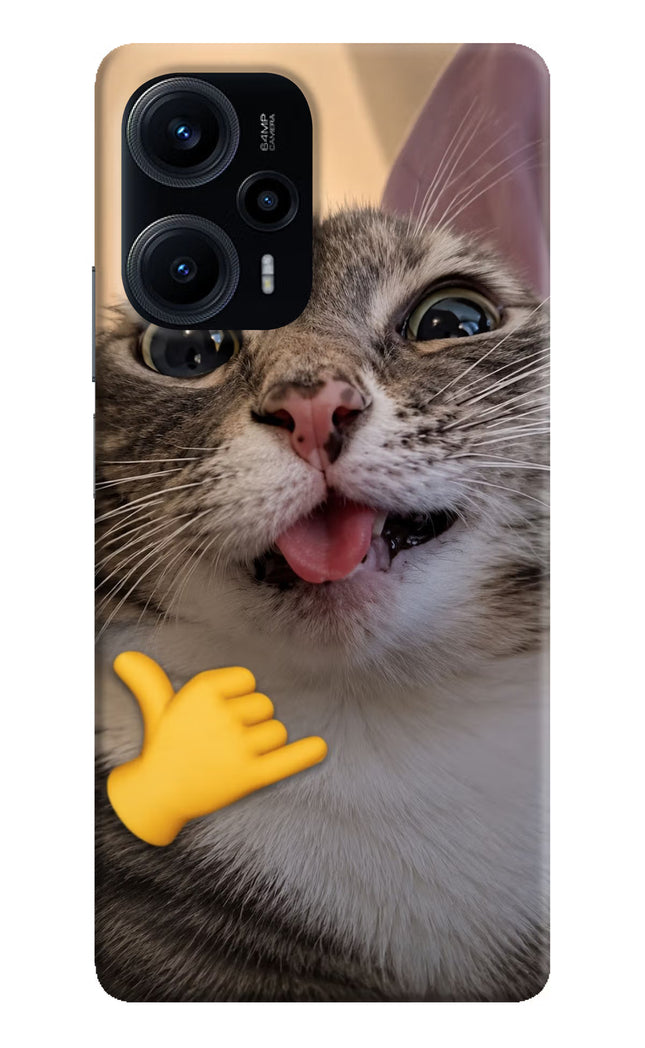 Silly Cat Call Poco F5 5G Hard Case Back Cover by Casekaro