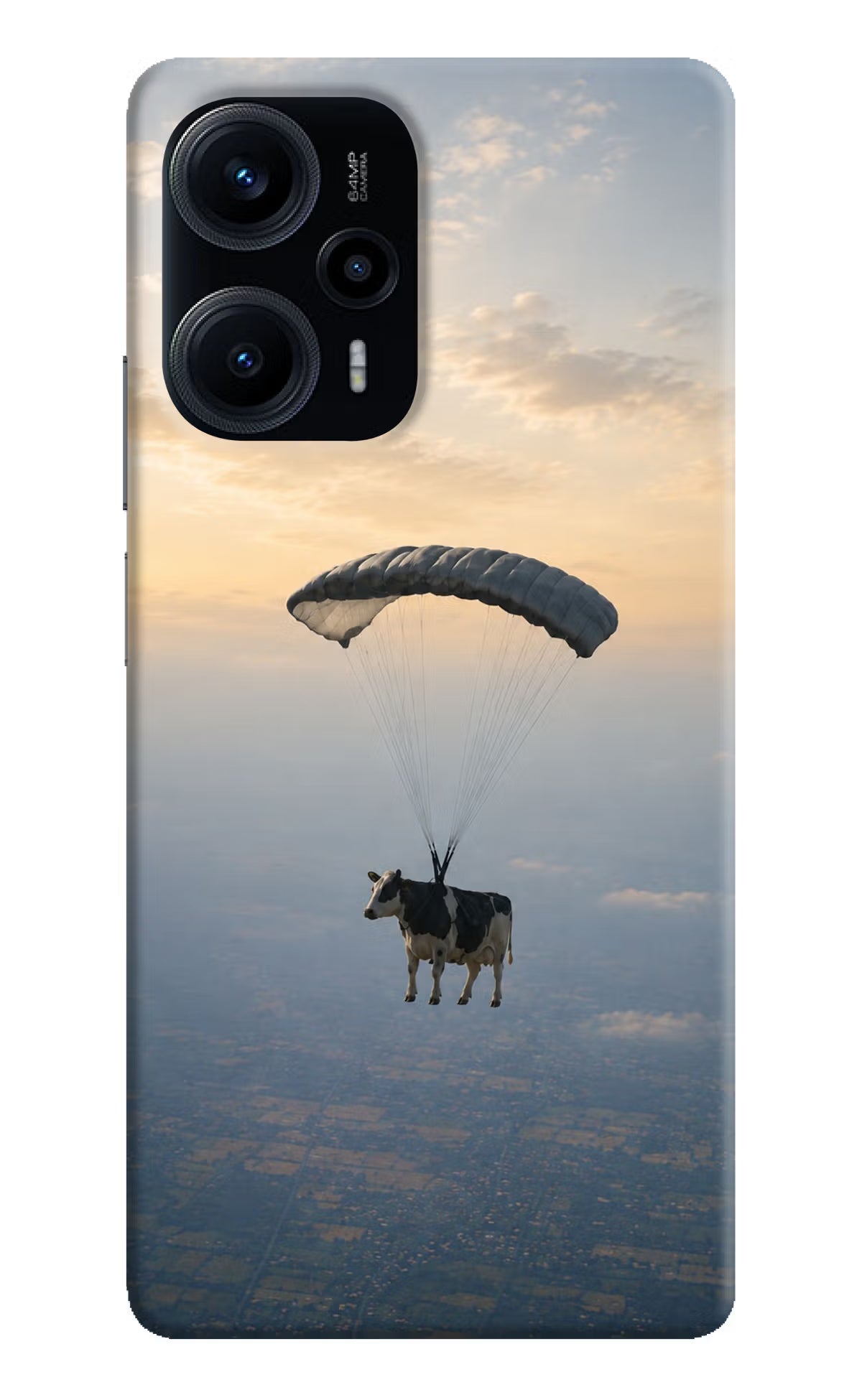 Skydiving Cow Poco F5 5G Back Cover