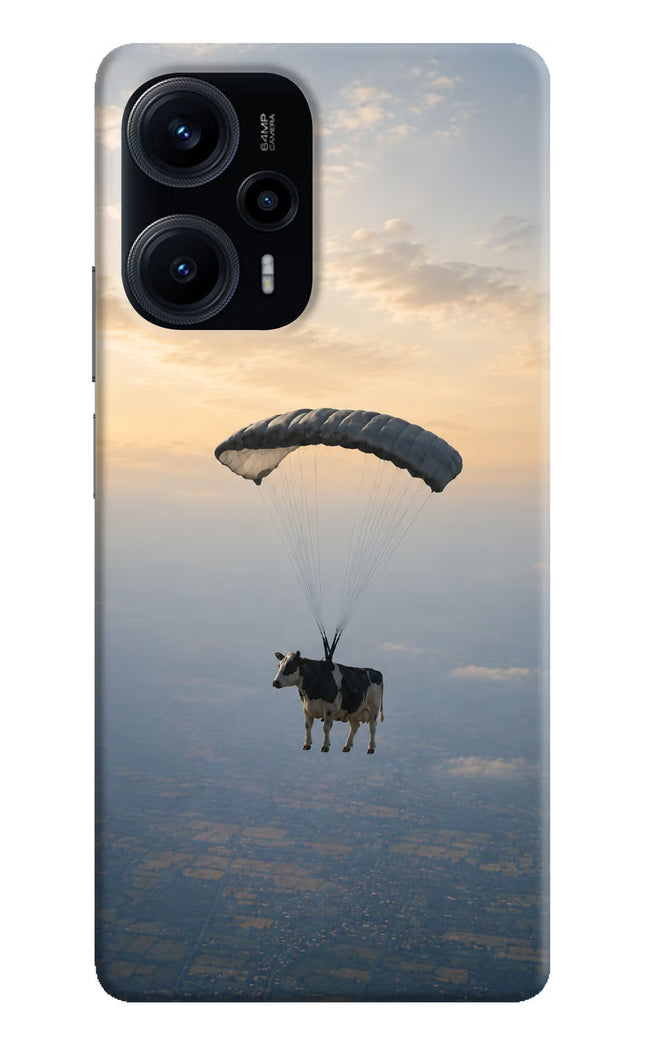 Skydiving Cow Poco F5 5G Hard Case Back Cover by Casekaro