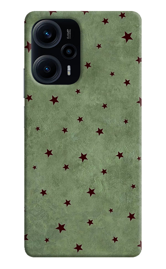Green Stars Poco F5 5G Hard Case Back Cover by Casekaro