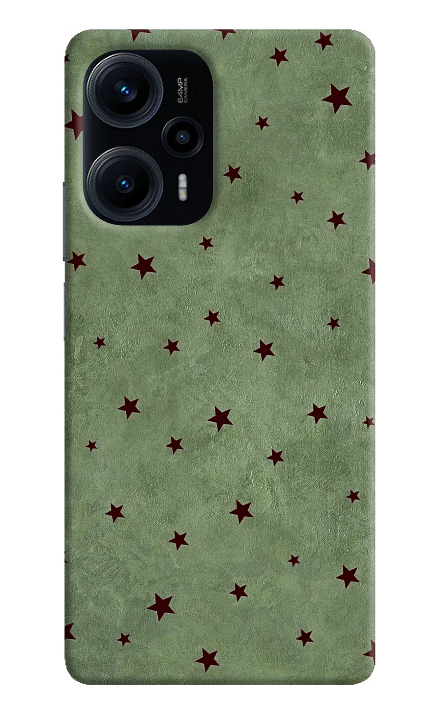 Green Stars Poco F5 5G Back Cover, Hard case