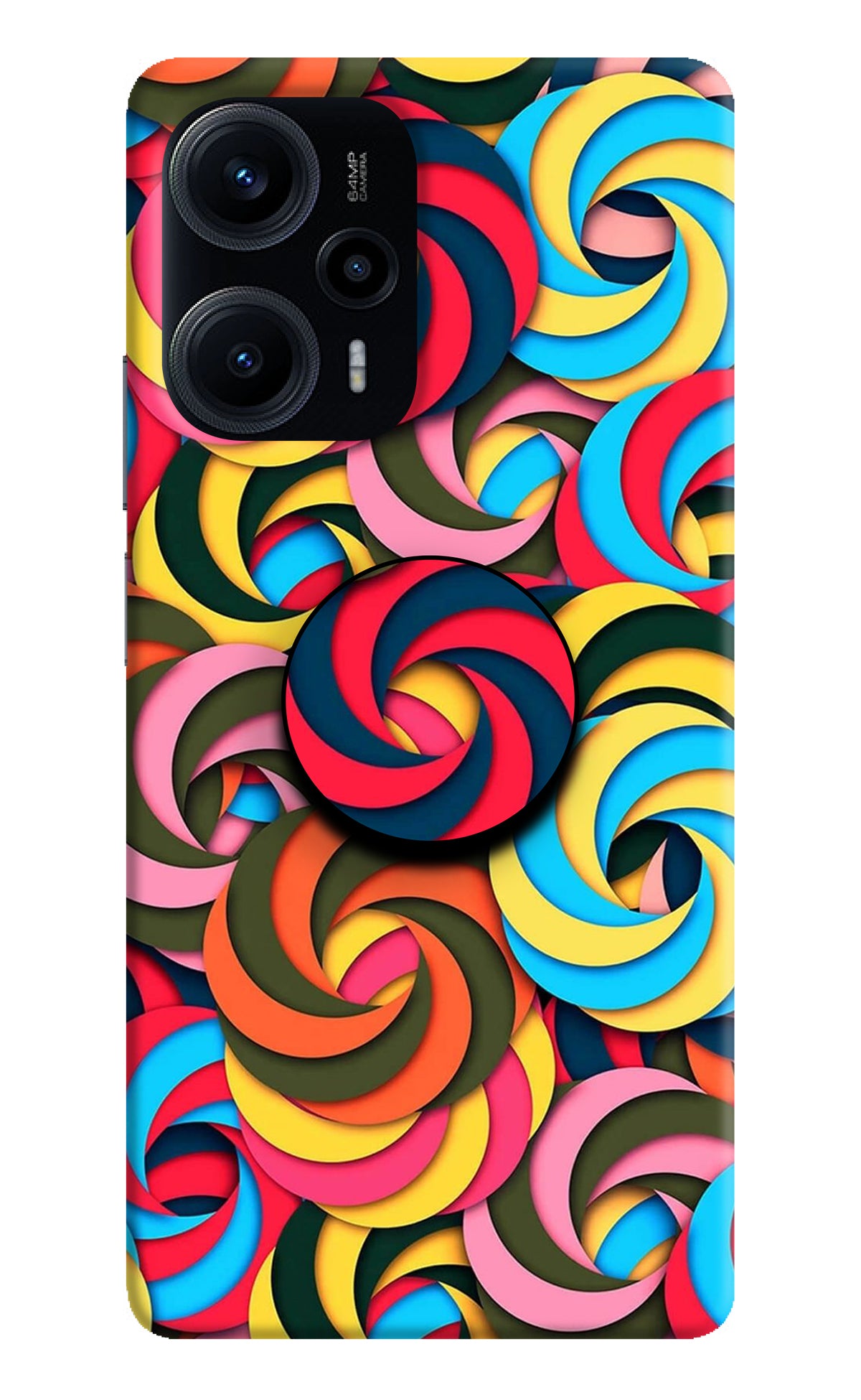 Spiral Pattern Poco F5 5G Pop Case