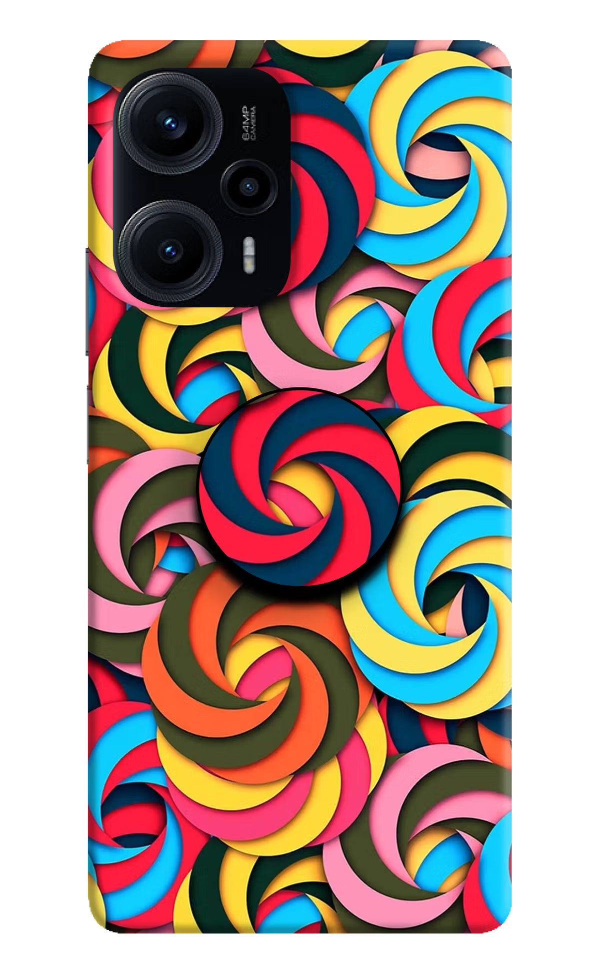 Spiral Pattern Poco F5 5G Pop Case by Casekaro
