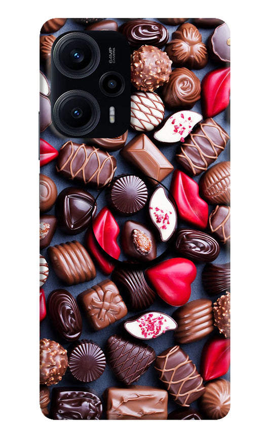 Chocolates Poco F5 5G Pop Case by Casekaro