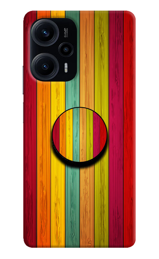 Multicolor Wooden Poco F5 5G Pop Case by Casekaro