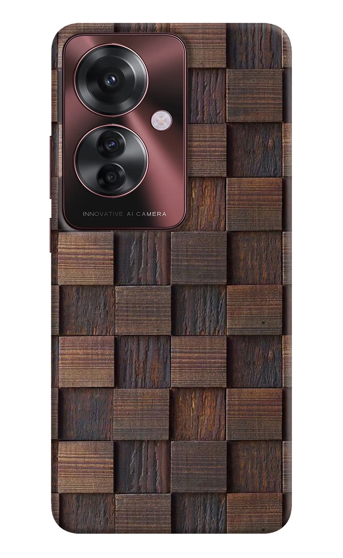 Wooden Cube Design Oppo F25 Pro 5G Hard Case Back Cover by Casekaro