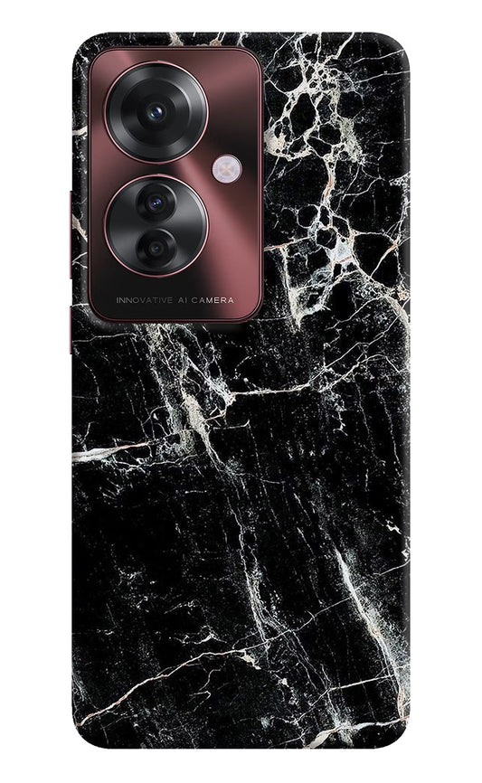 Black Marble Texture Oppo F25 Pro 5G Hard Case Back Cover by Casekaro