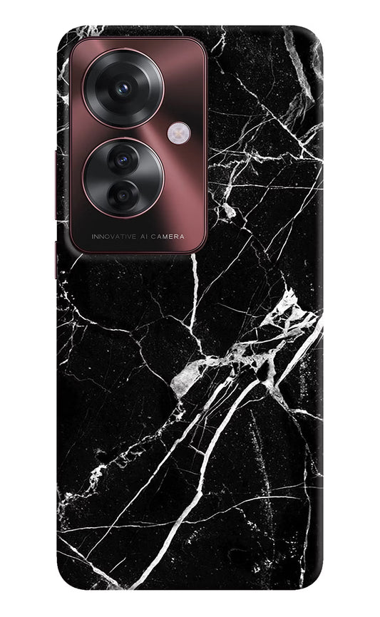 Black Marble Pattern Oppo F25 Pro 5G Hard Case Back Cover by Casekaro