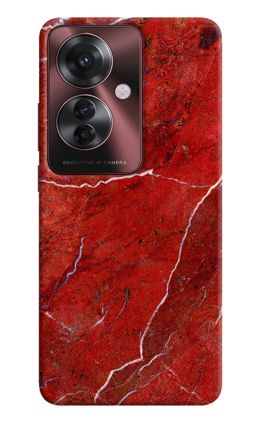 Red Marble Design Oppo F25 Pro 5G Hard Case Back Cover by Casekaro