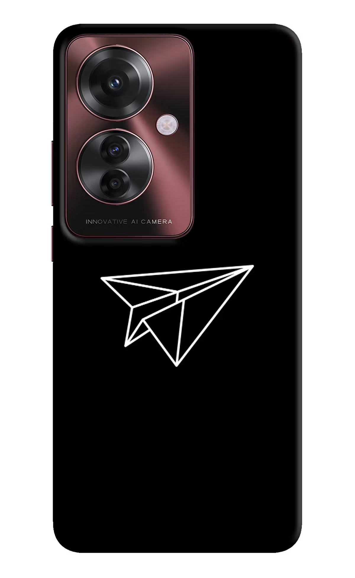 Paper Plane White Oppo F25 Pro 5G Hard Case Back Cover by Casekaro