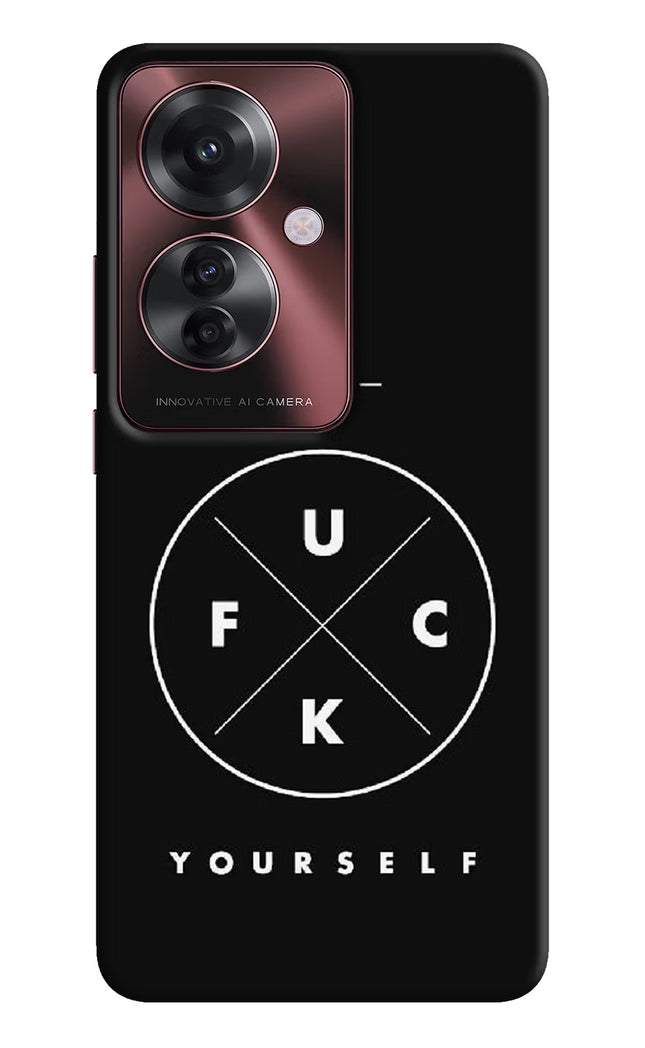 Go Fuck Yourself Oppo F25 Pro 5G Hard Case Back Cover by Casekaro