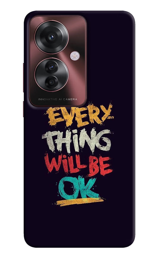 Everything Will Be Ok Oppo F25 Pro 5G Hard Case Back Cover by Casekaro