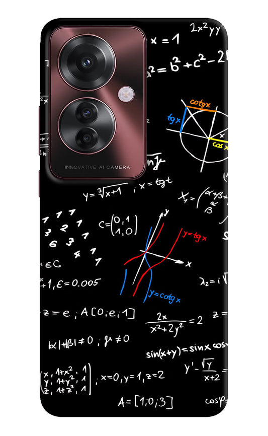Mathematics Formula Oppo F25 Pro 5G Hard Case Back Cover by Casekaro