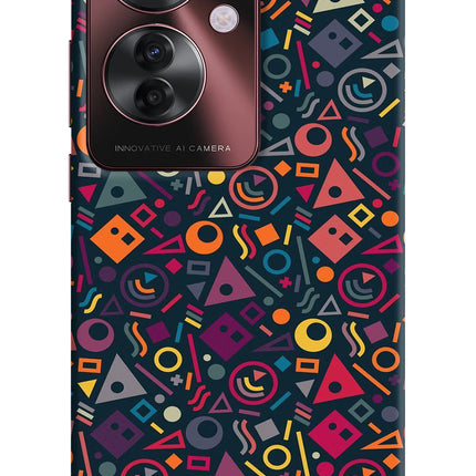 Geometric Abstract Oppo F25 Pro 5G Hard Case Back Cover by Casekaro