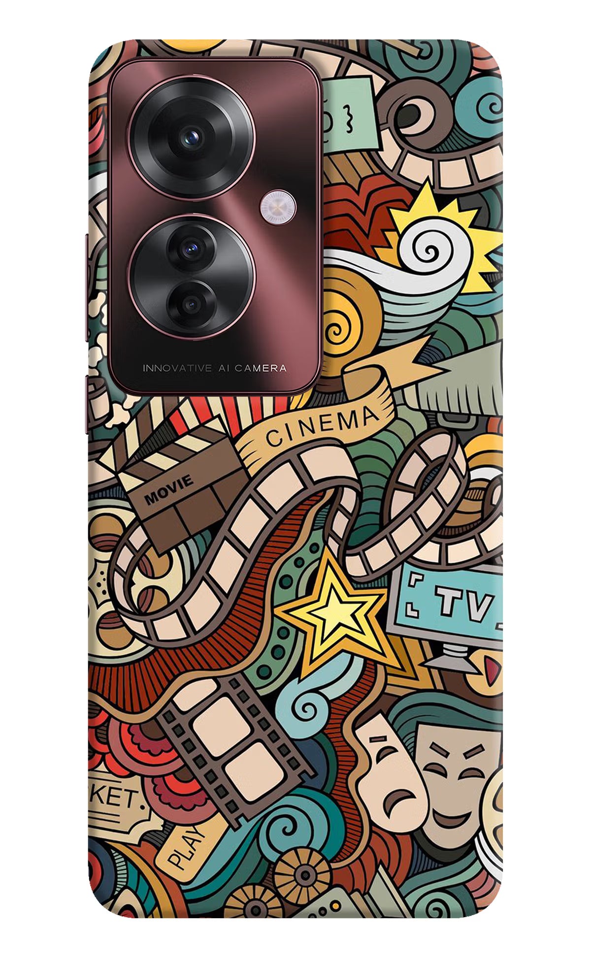 Cinema Abstract Oppo F25 Pro 5G Hard Case Back Cover by Casekaro
