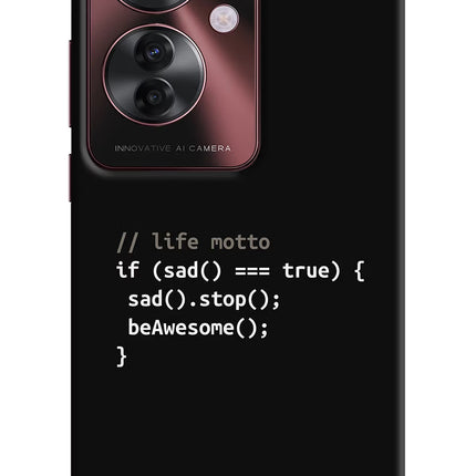 Life Motto Code Oppo F25 Pro 5G Hard Case Back Cover by Casekaro