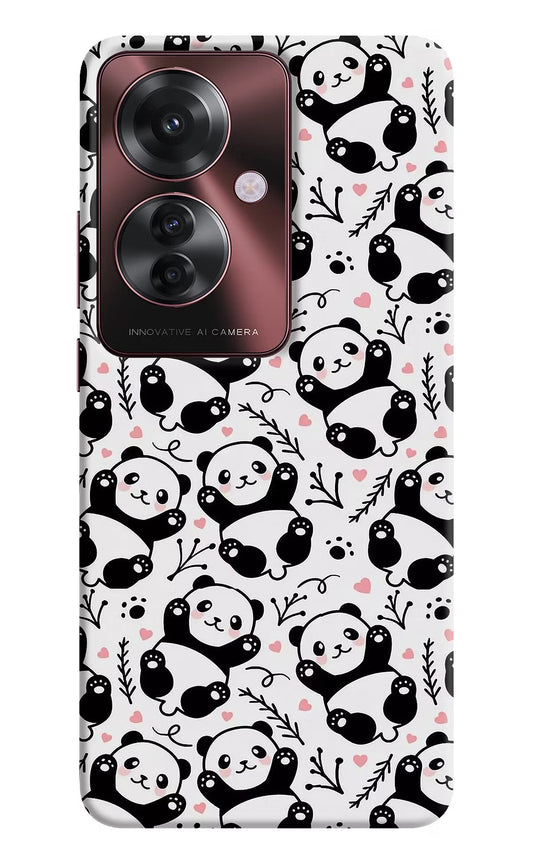 Cute Panda Oppo F25 Pro 5G Hard Case Back Cover by Casekaro