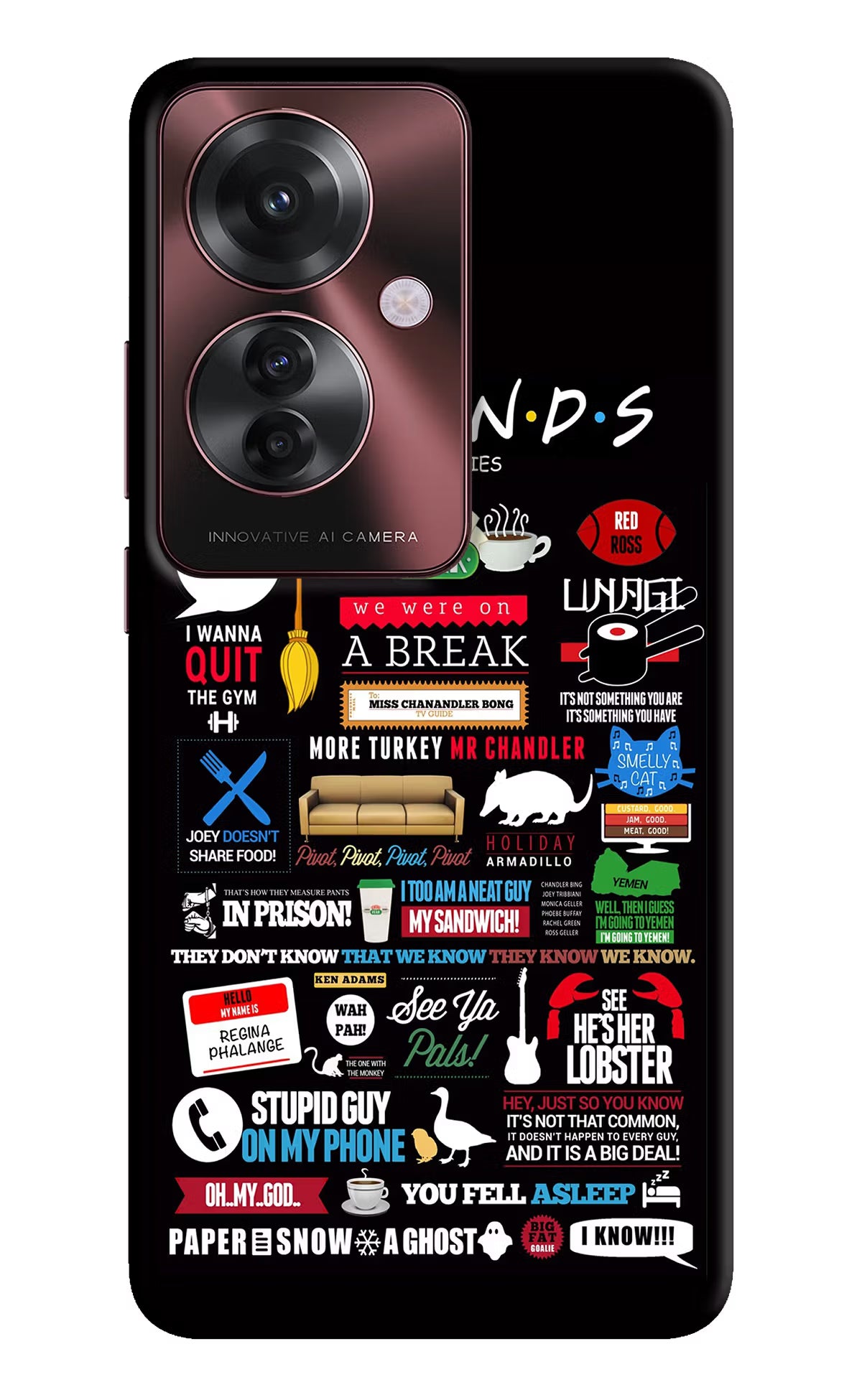 FRIENDS Oppo F25 Pro 5G Hard Case Back Cover by Casekaro