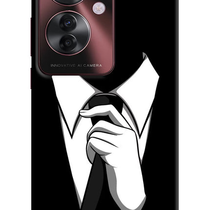 Black Tie Oppo F25 Pro 5G Hard Case Back Cover by Casekaro