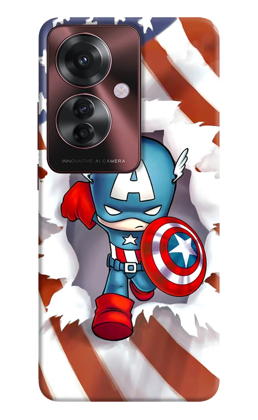Captain America Oppo F25 Pro 5G Hard Case Back Cover by Casekaro