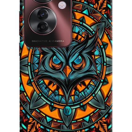 Angry Owl Art Oppo F25 Pro 5G Hard Case Back Cover by Casekaro
