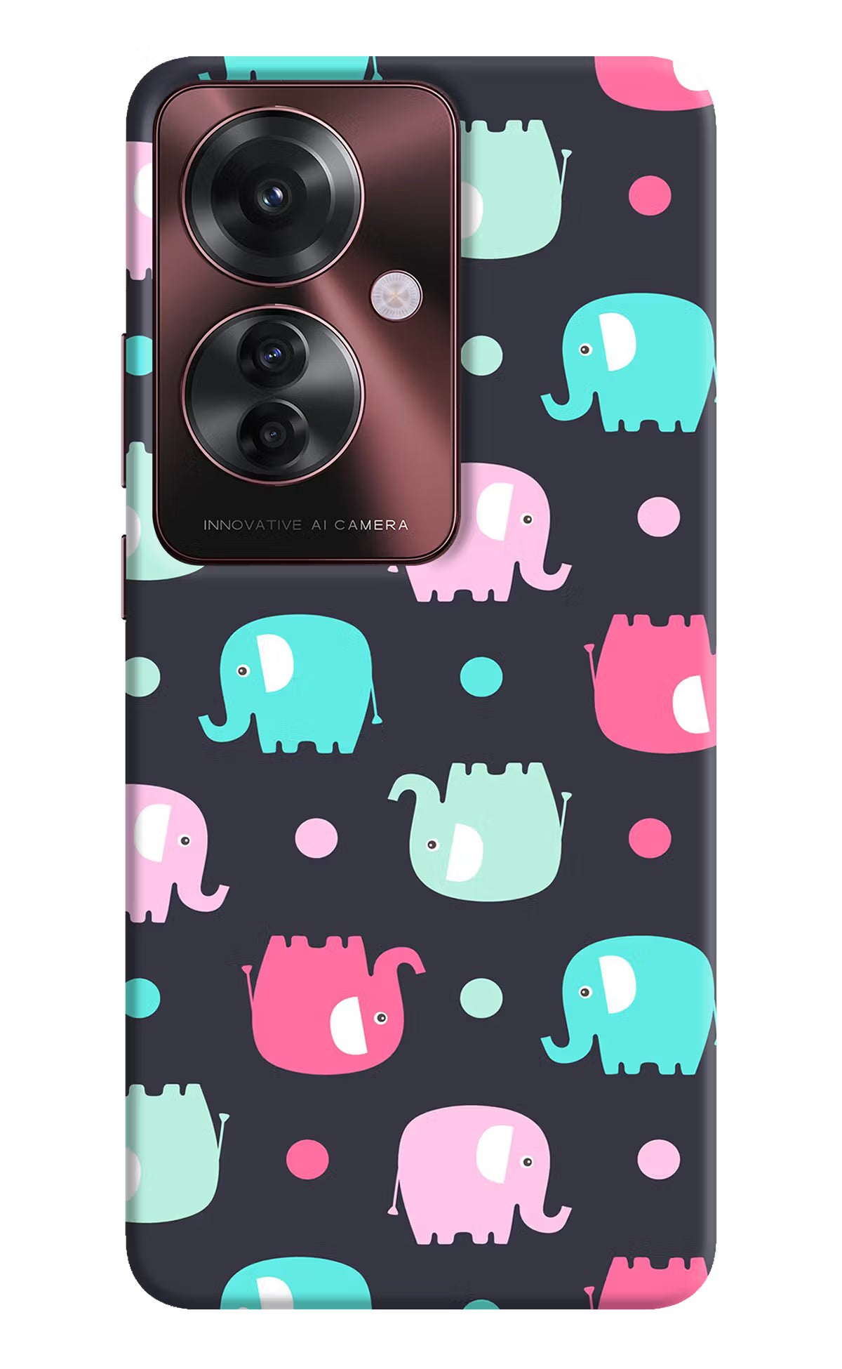 Elephants Oppo F25 Pro 5G Hard Case Back Cover by Casekaro