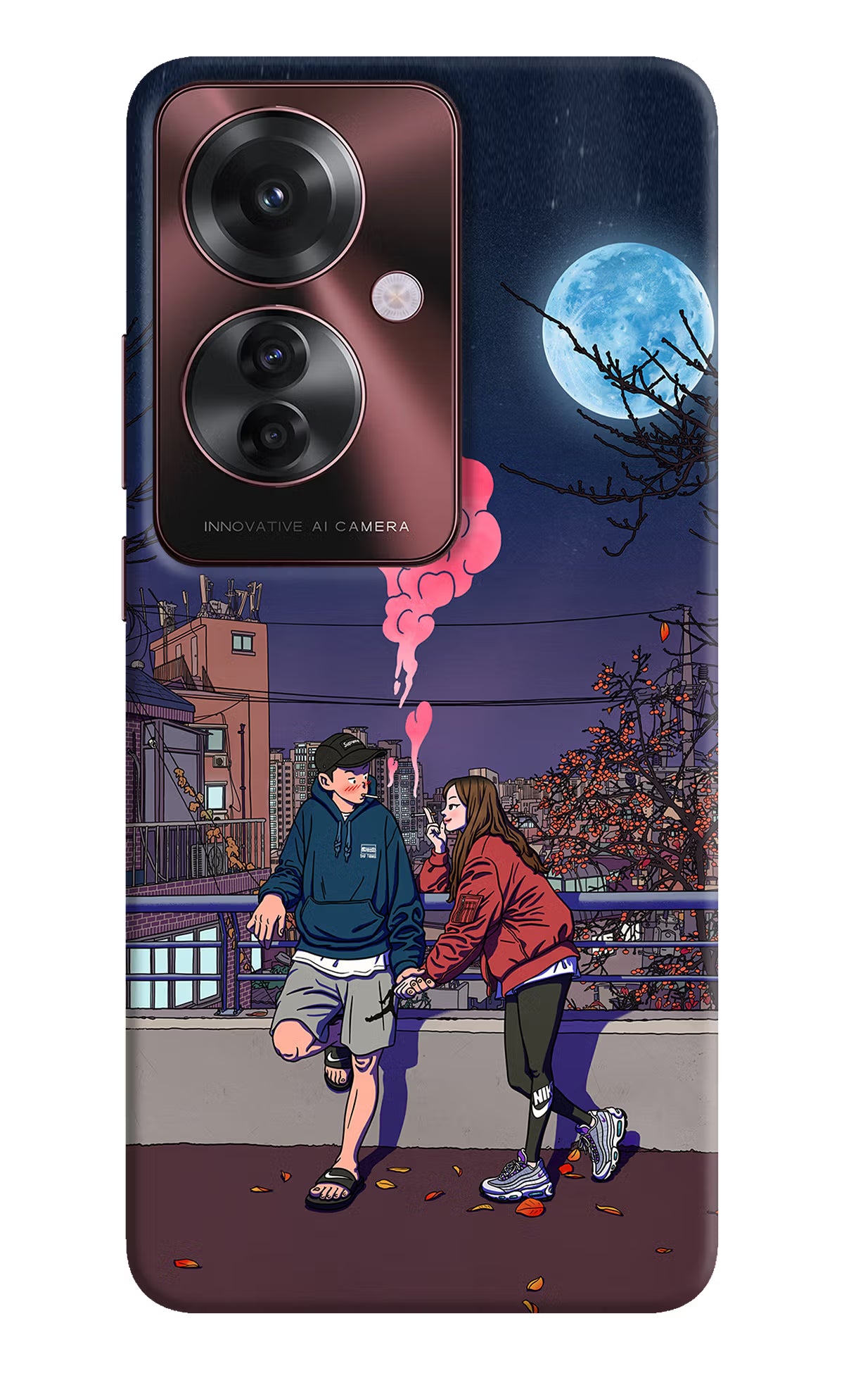 Chilling Couple Oppo F25 Pro 5G Hard Case Back Cover by Casekaro