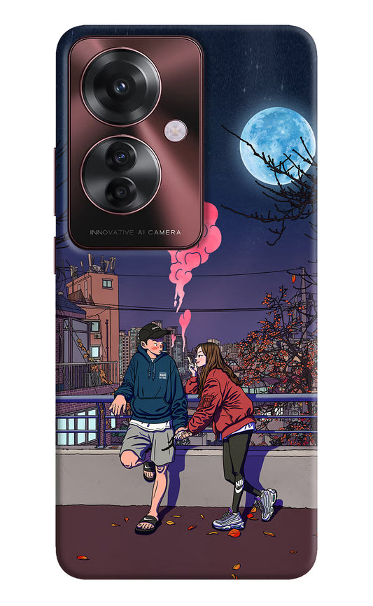 Chilling Couple Oppo F25 Pro 5G Hard Case Back Cover by Casekaro