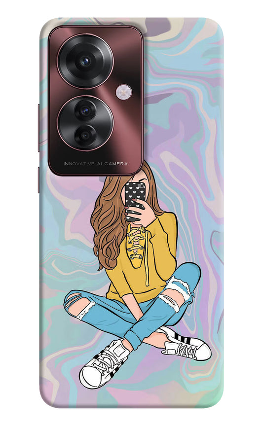 Selfie Girl Oppo F25 Pro 5G Hard Case Back Cover by Casekaro