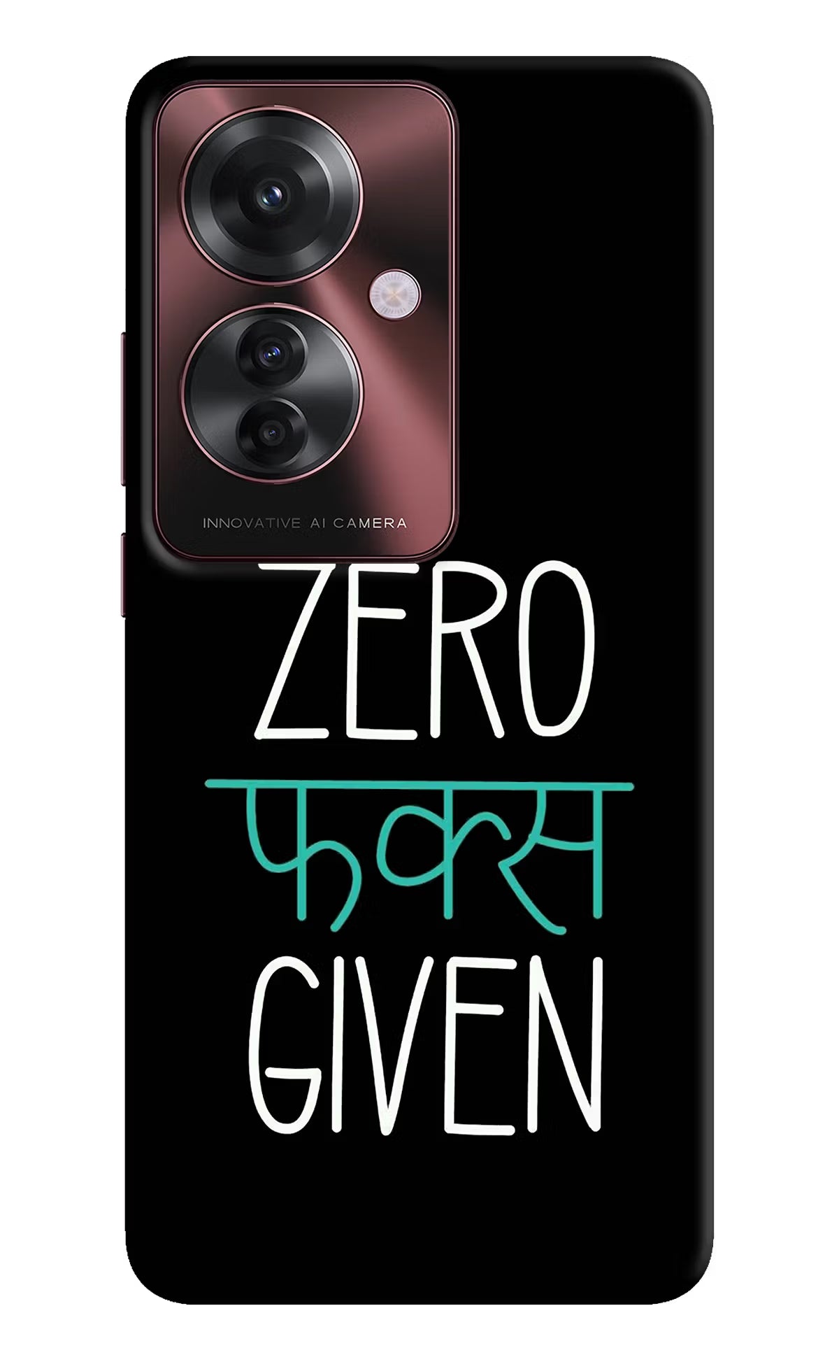 Zero Fucks Given Oppo F25 Pro 5G Hard Case Back Cover by Casekaro