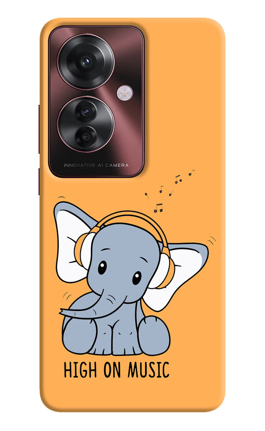 High On Music Oppo F25 Pro 5G Hard Case Back Cover by Casekaro