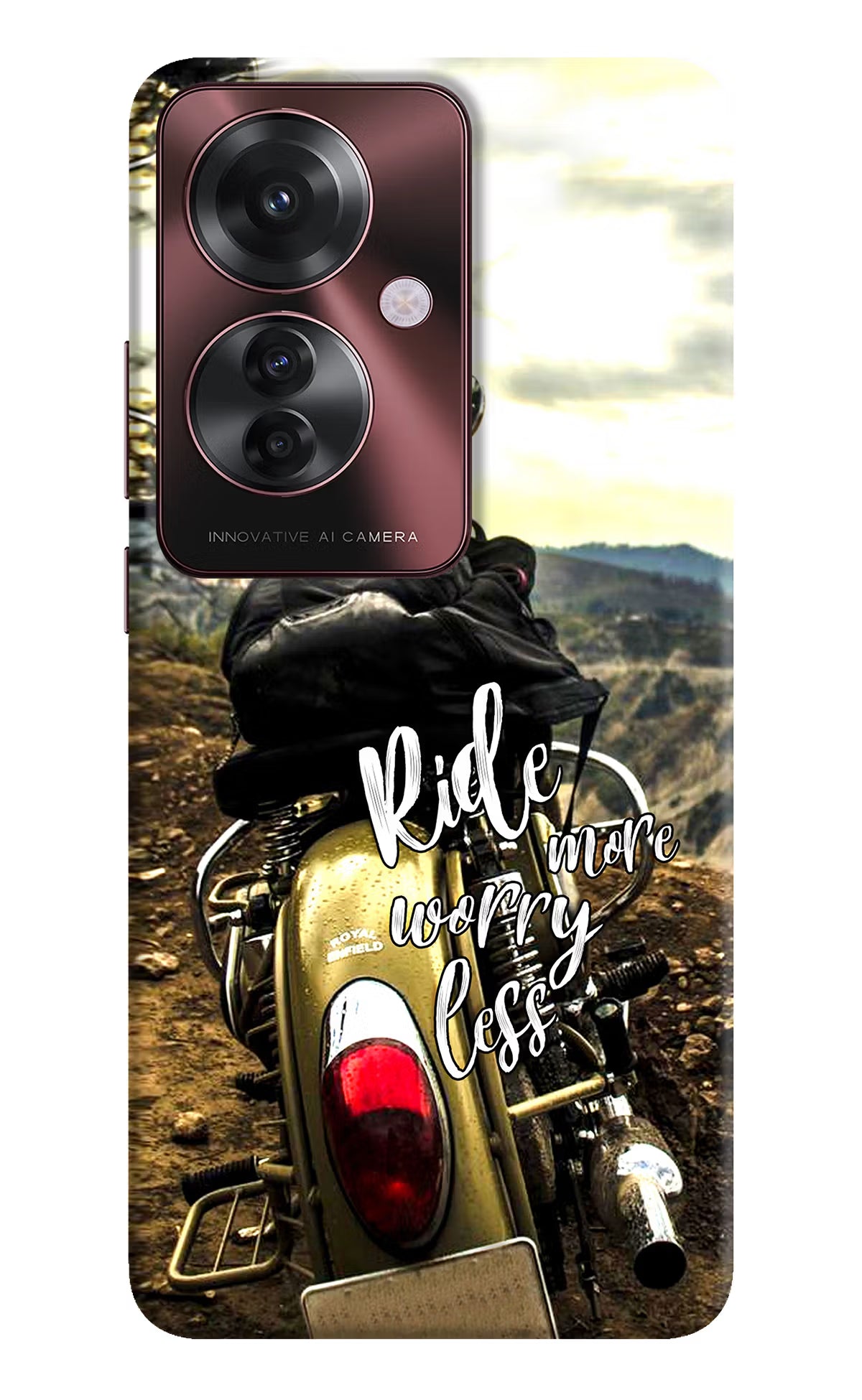 Ride More Worry Less Oppo F25 Pro 5G Hard Case Back Cover by Casekaro