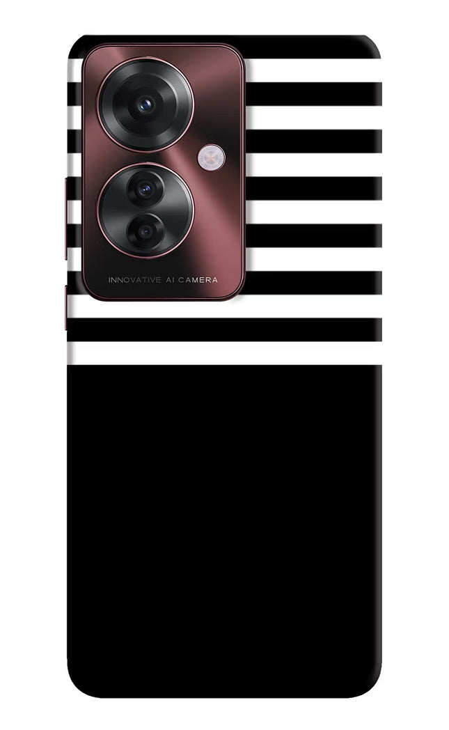 Black and White Print Oppo F25 Pro 5G Hard Case Back Cover by Casekaro