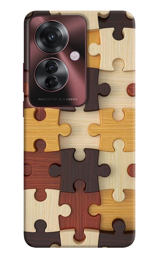Wooden Puzzle Oppo F25 Pro 5G Hard Case Back Cover by Casekaro