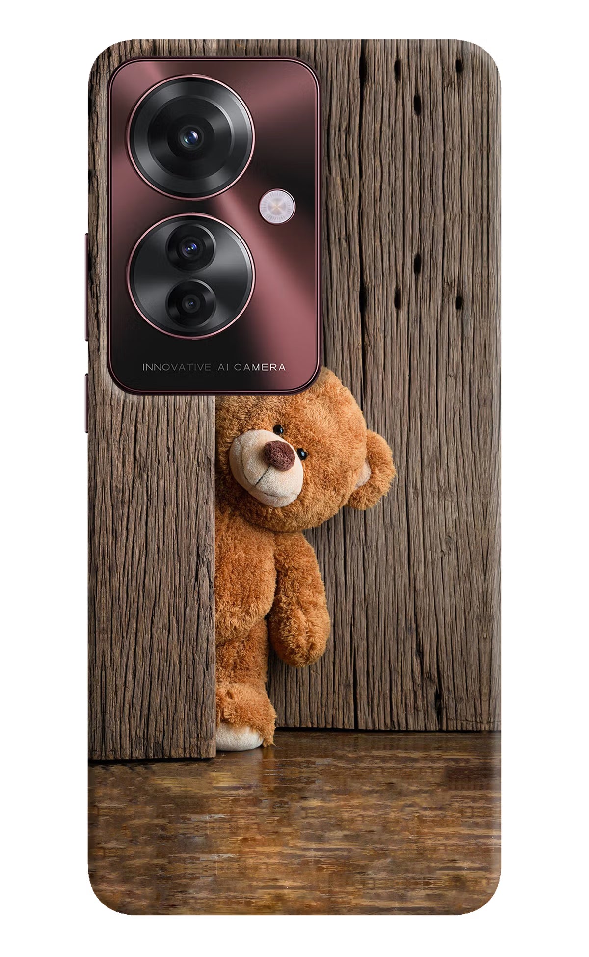 Teddy Wooden Oppo F25 Pro 5G Hard Case Back Cover by Casekaro