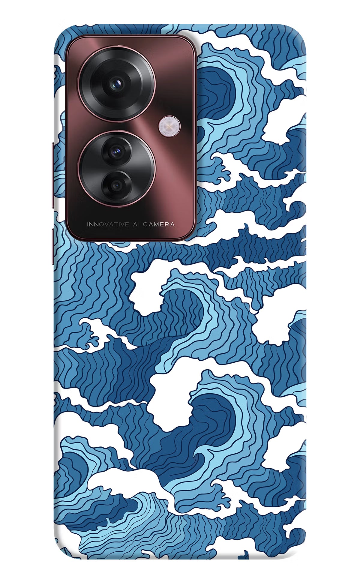 Blue Waves Oppo F25 Pro 5G Hard Case Back Cover by Casekaro