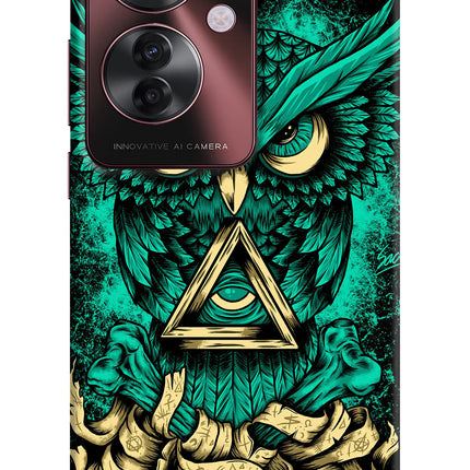 Green Owl Oppo F25 Pro 5G Hard Case Back Cover by Casekaro