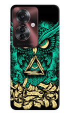 Green Owl Oppo F25 Pro 5G Hard Case Back Cover by Casekaro