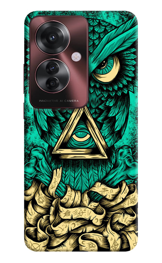 Green Owl Oppo F25 Pro 5G Hard Case Back Cover by Casekaro