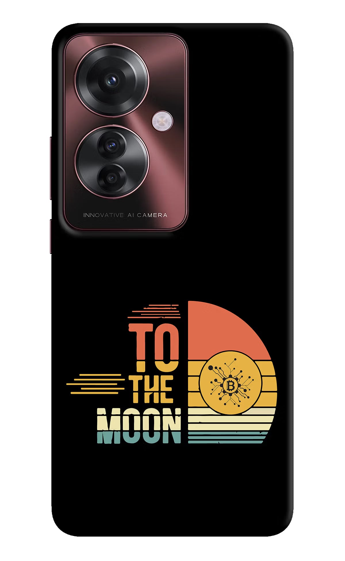 To the Moon Oppo F25 Pro 5G Hard Case Back Cover by Casekaro