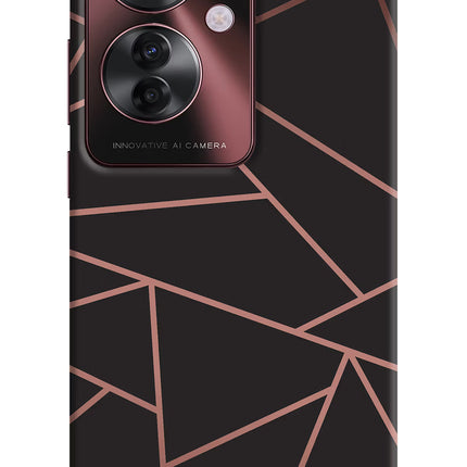 Geometric Pattern Oppo F25 Pro 5G Hard Case Back Cover by Casekaro