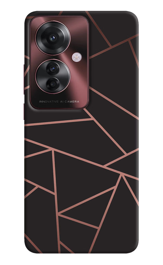 Geometric Pattern Oppo F25 Pro 5G Hard Case Back Cover by Casekaro